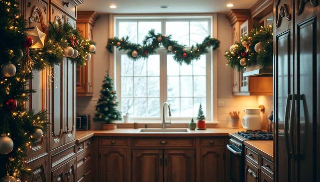 christmas kitchen decor ideas cabinets