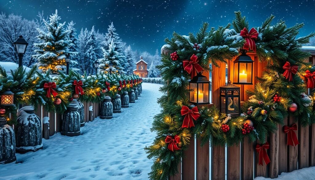 christmas outdoor fence design