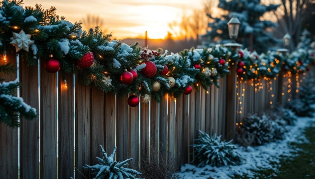 christmas outdoor fence design