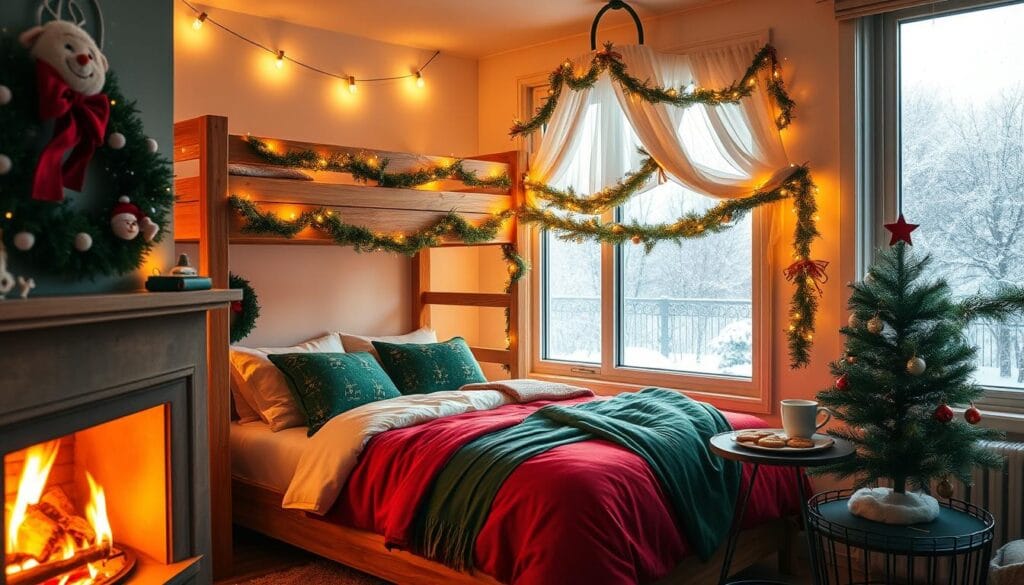 christmas room decor ideas bunkbeds
