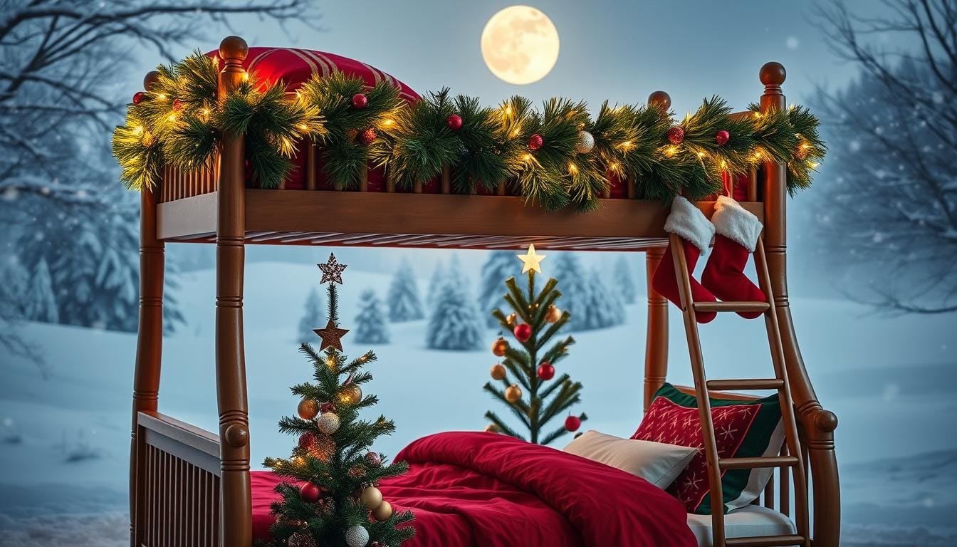 christmas room decor ideas bunkbeds