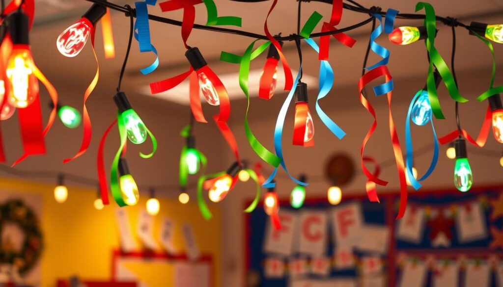 construction paper christmas lights