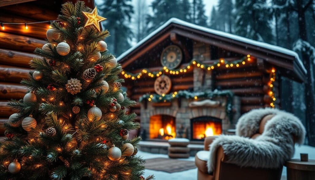 cozy cabin Christmas decorations