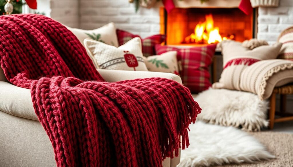 cozy christmas textiles