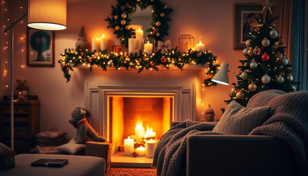 cozy indoor holiday lights