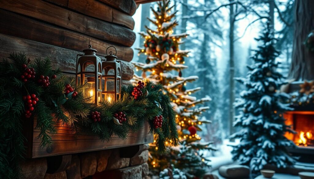 cozy woodland Christmas decor