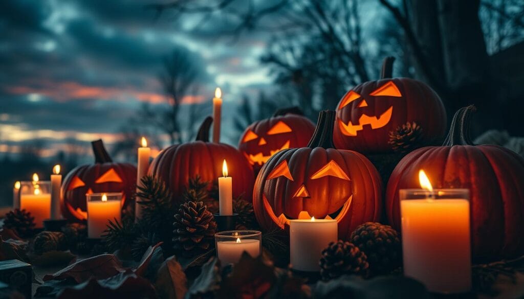 creative halloween decorating with candles