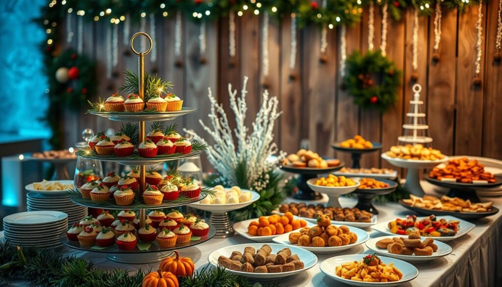 creative holiday buffet displays
