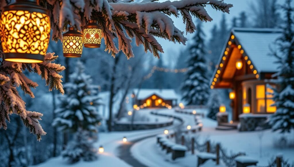 creative lantern lighting for Christmas