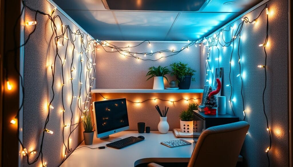 cubicle christmas lights