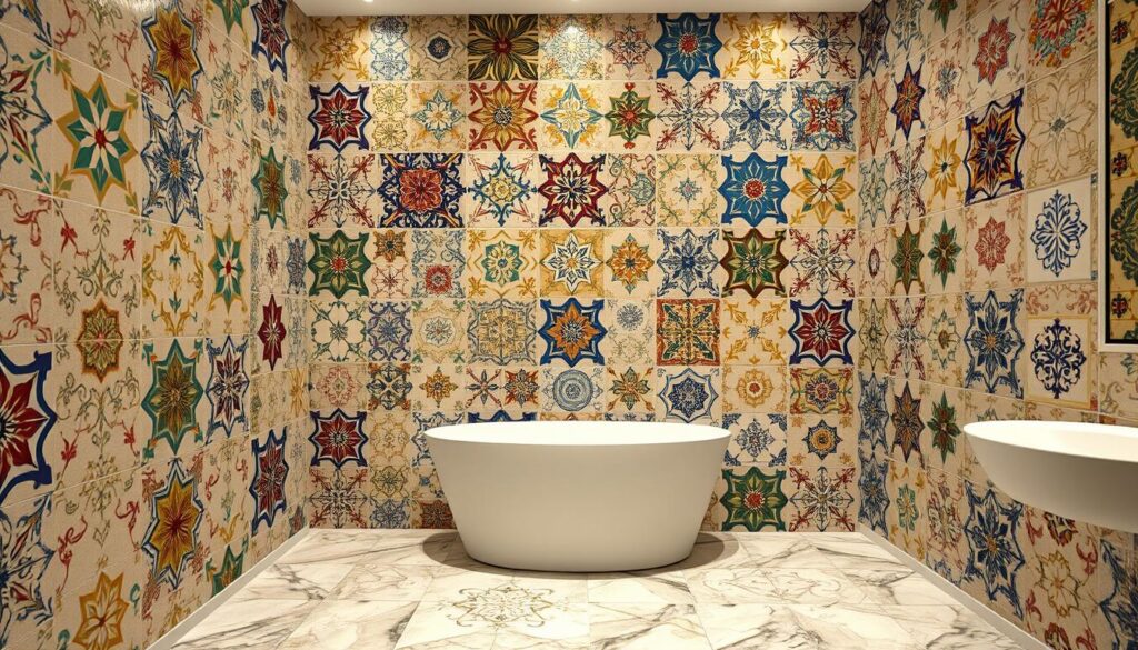 decorative tile patterns for walls and floors