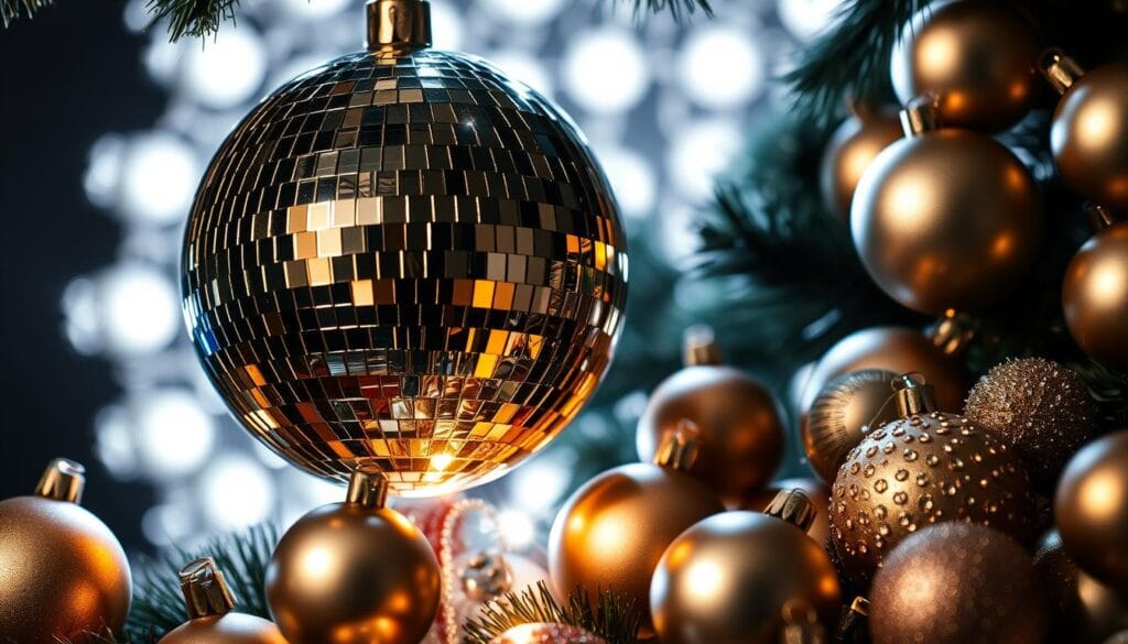 disco ball metallic decor
