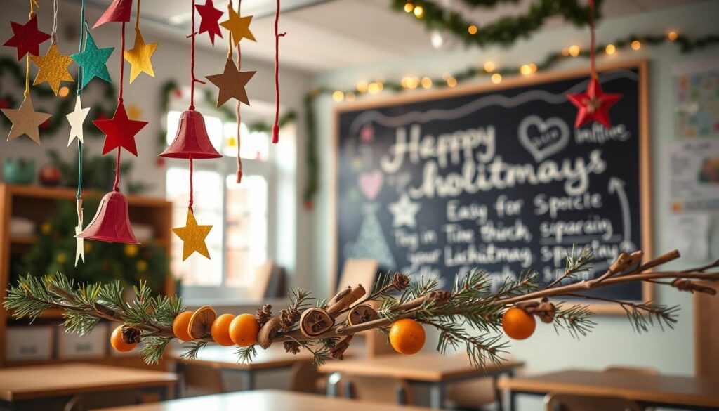 diy holiday garlands for classrooms
