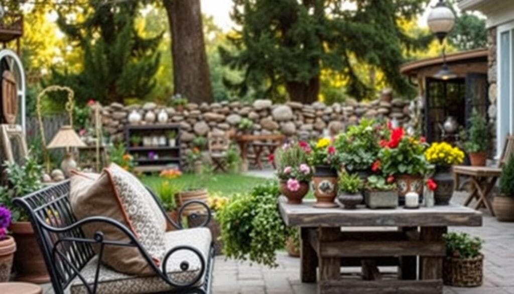 eclectic outdoor decor