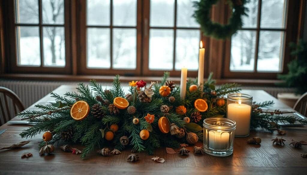 eco-friendly Christmas table decorations