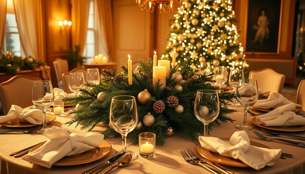 elegant Christmas table decorations