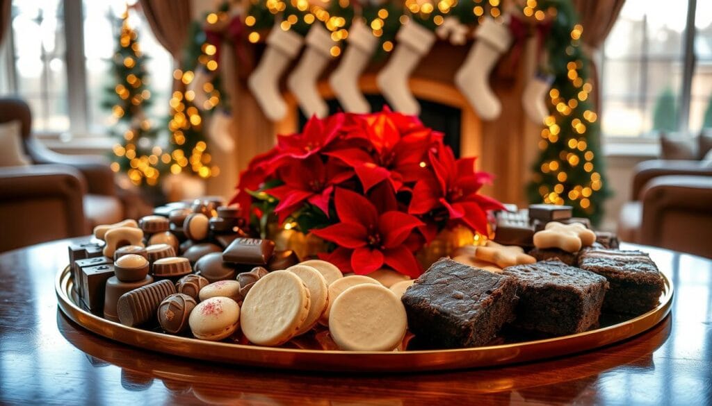 elegant Christmas tray displays