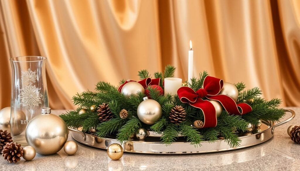 elegant Christmas tray displays