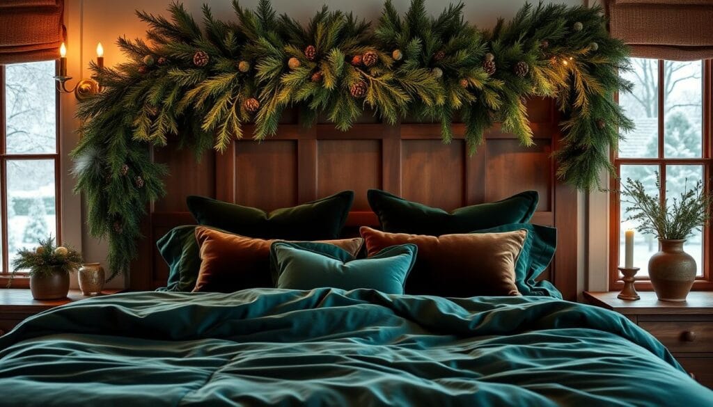 elegant festive bedroom decor