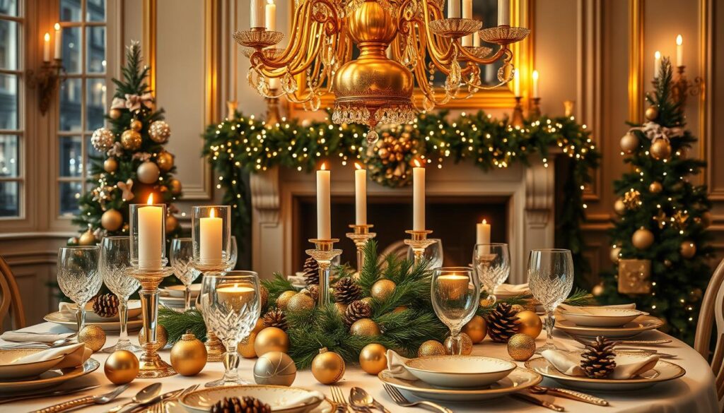 elegant holiday tablescape