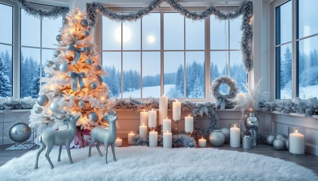 elegant white Christmas decor