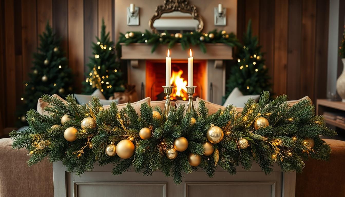 entrance table christmas decor ideas