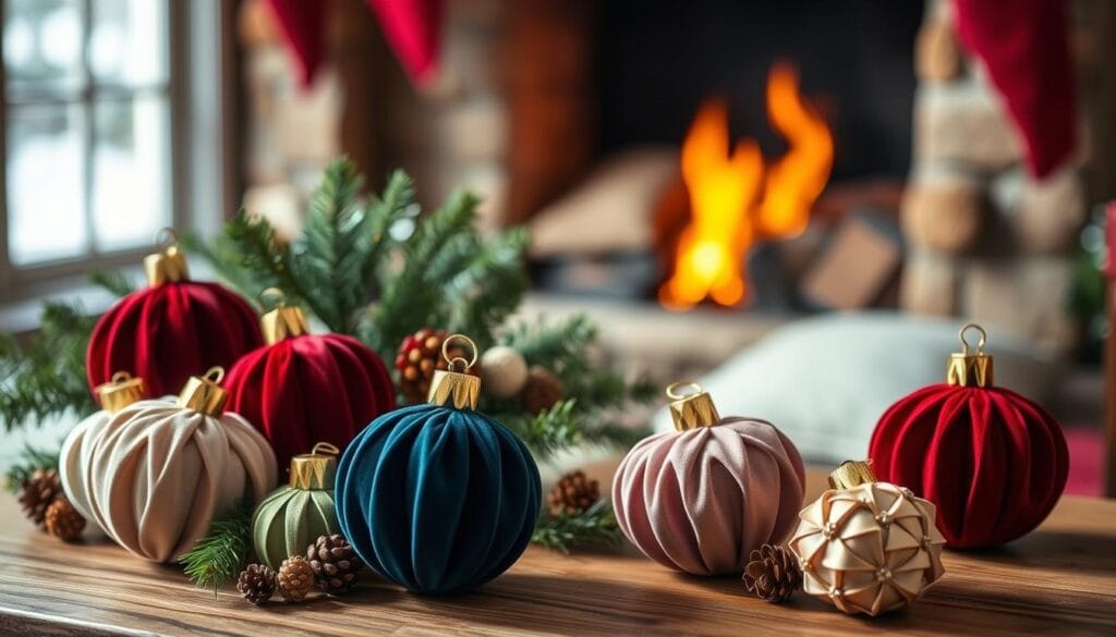 fabric finial ornaments