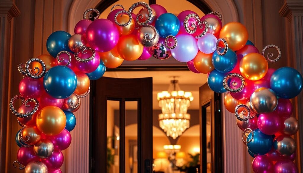 festive balloon arch