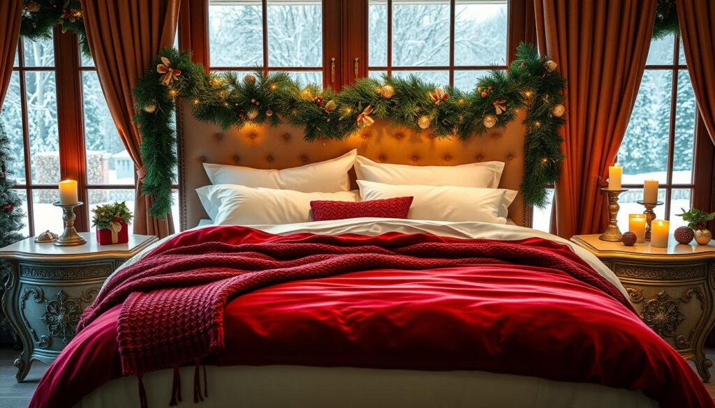 festive bedding for christmas bedroom