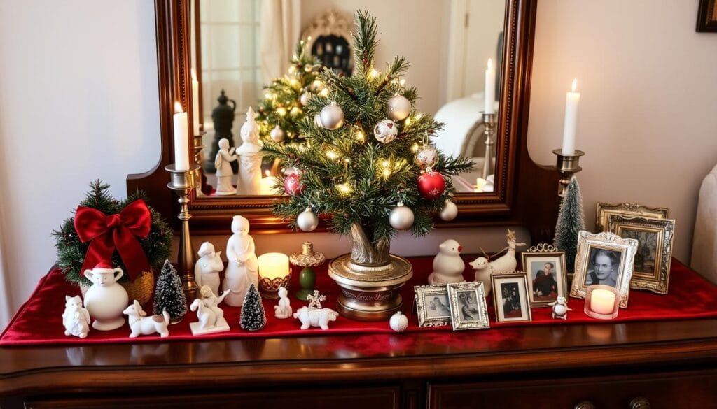 festive bedroom dresser decorations