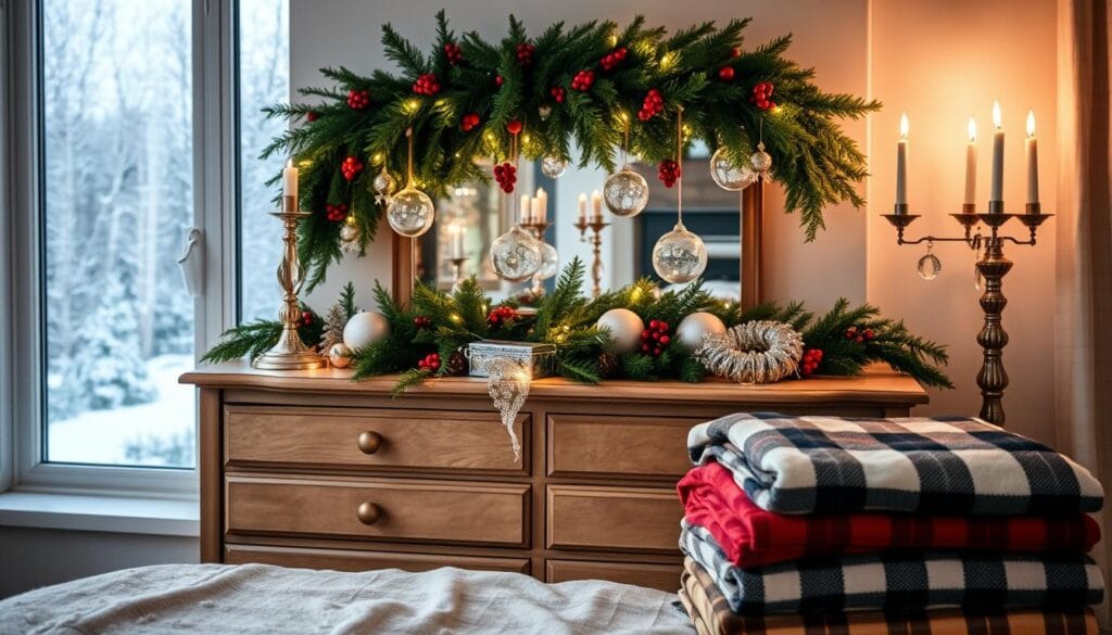 festive bedroom dresser decorations