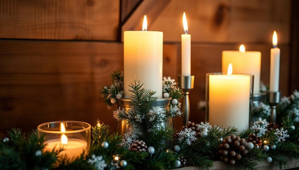 festive candle holders