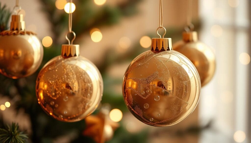 festive champagne christmas ornaments
