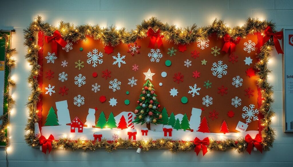 festive classroom bulletin board