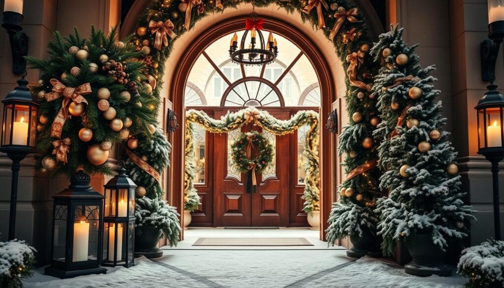 festive entryway decor
