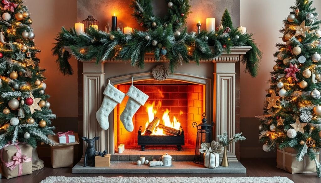 festive hearth design