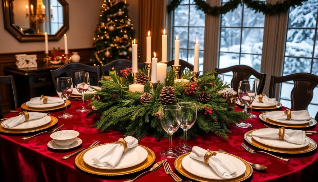 festive holiday table decor