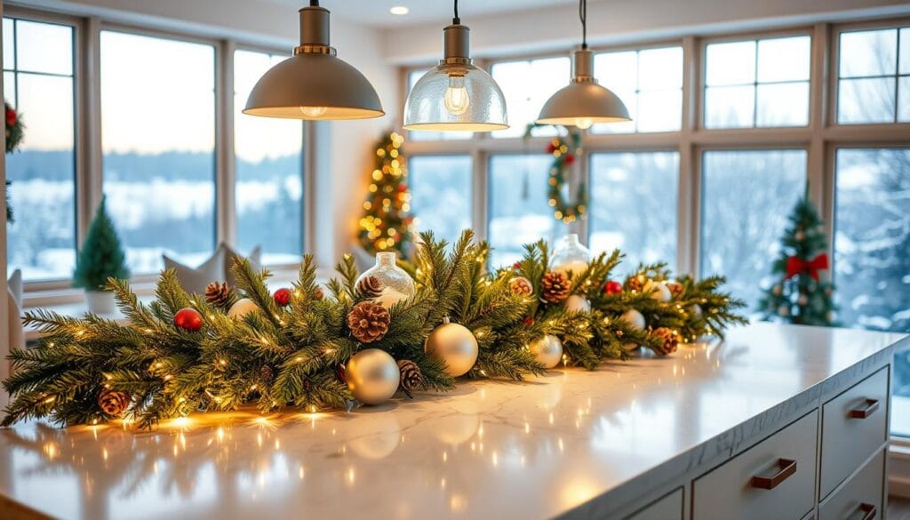 festive kitchen island decor