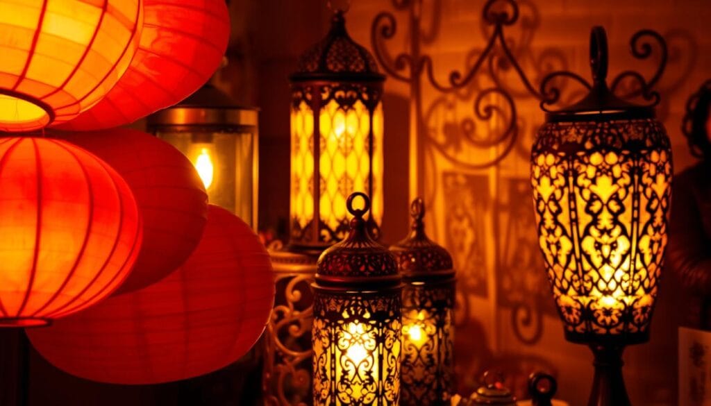 festive lantern display