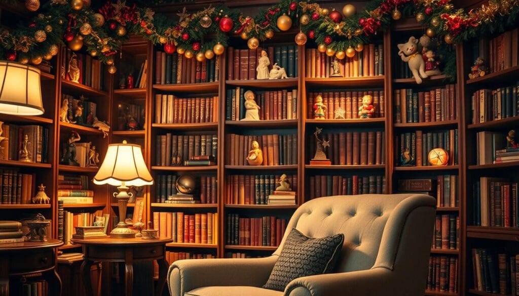 festive library ornaments