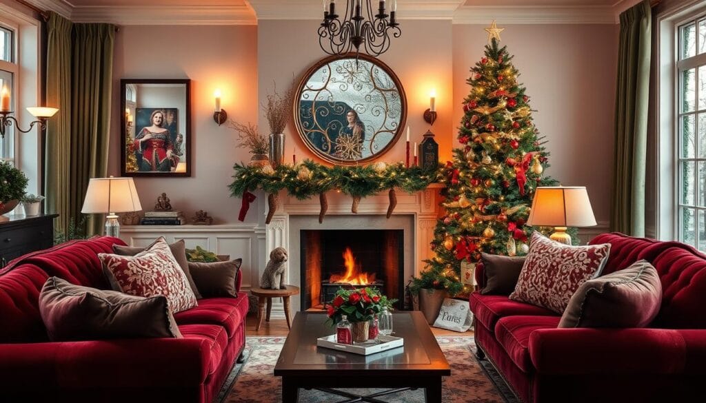 festive living room decorations for christmas