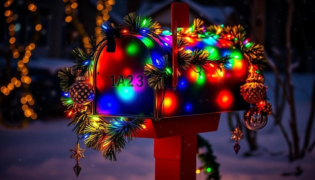 festive mailbox lights