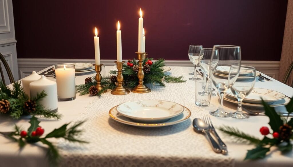 festive table settings