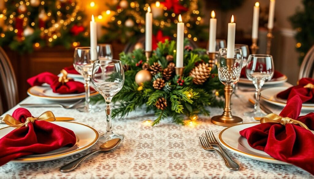 festive table settings