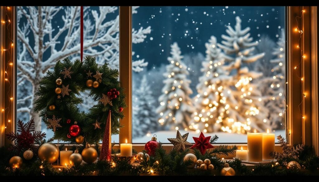 festive window decorating ideas