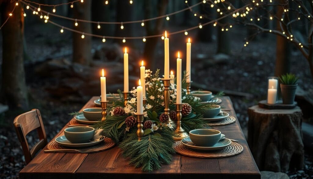 festive woodland decor