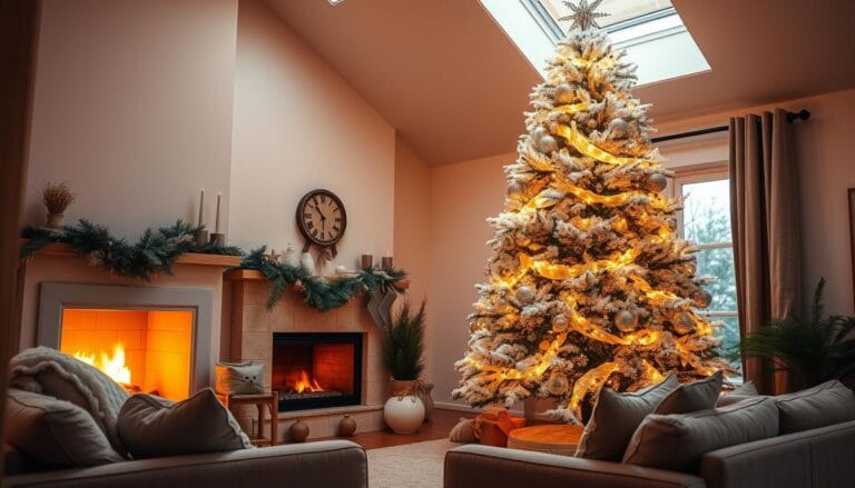 flocked christmas decor ideas