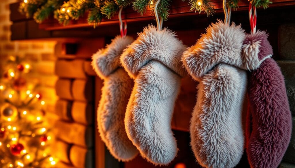 flocked christmas stockings