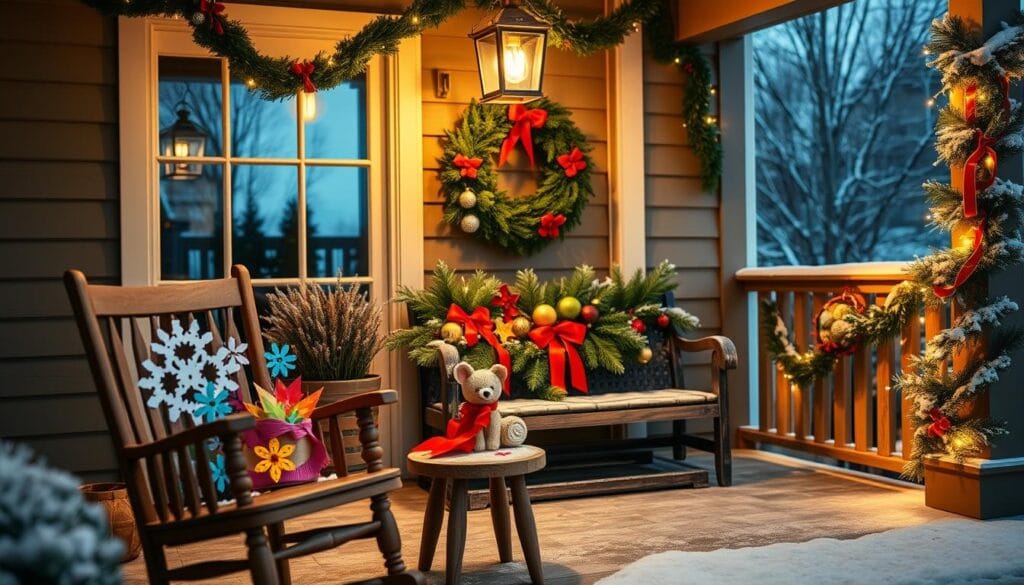 front porch holiday makeover