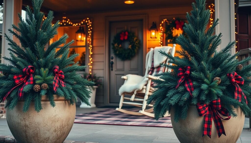 front porch holiday makeover